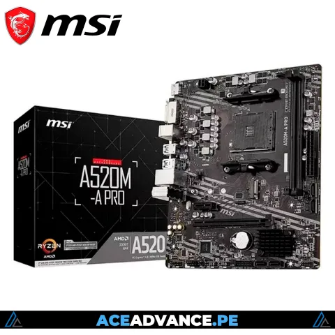 PLACA MADRE A520M A PRO MSI 2 SLOTS