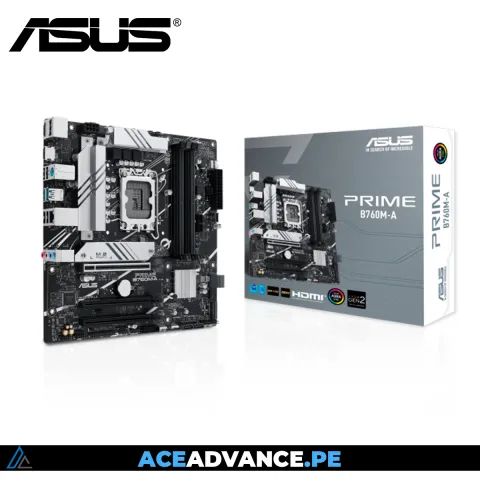 PLACA MADRE ASUS, PRIME INTEL B760M-A LGA 1700 DDR4