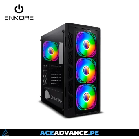 CASE MYSTIC ENC 5001 GAMER 4 FAN MIRROR RAINBOW ENKORE