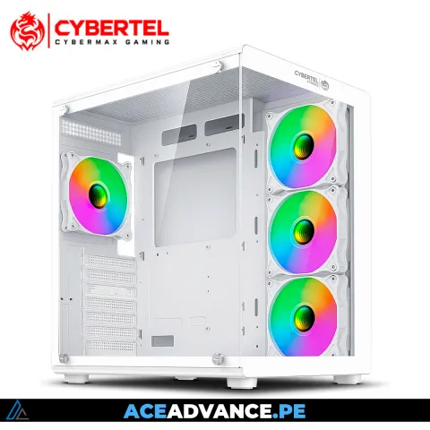 CASE GAMER XTREME WHITE CBX USB C 4FAN RGB PECERA S/FUENTE