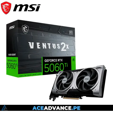 TARJETA DE VIDEO RTX 5060TI 16GB OC MSI VENTUS 2X