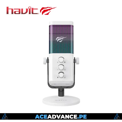 MICROFONO HAVIT GK65 RGB WHITE