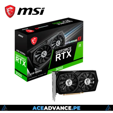TARJETA DE VIDEO MSI GEFORCE RTX 3050 GAMING X 6G
