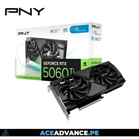 TARJETA DE VIDEO RTX 5060 PNY TI 8GB GDDR7 2 FAN