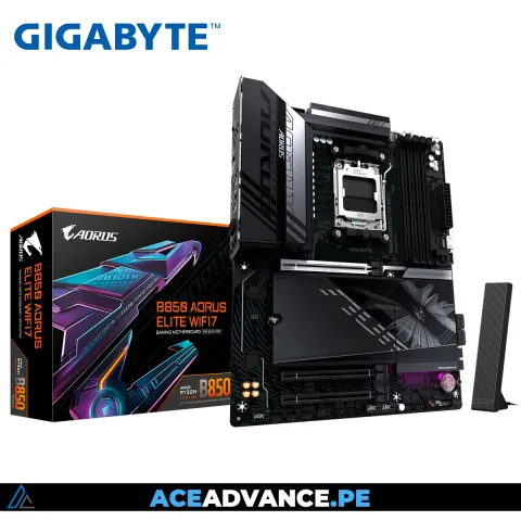 PLACA MADRE GIGABYTE B850 AORUS ELITE WIFI7 AMD ATX DDR5 PCI5.0