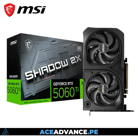 TARJETA DE VIDEO RTX 5060TI 8GB OC MSI SHADOW