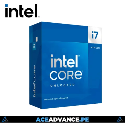 PROCESADOR INTEL CORE i7-14700KF, Cache 33 MB, Hasta 5.6 Ghz.