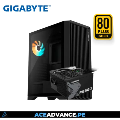 CASE GAMER GIGABYTE C103 GLASS C/F 650W 80+ GOLD