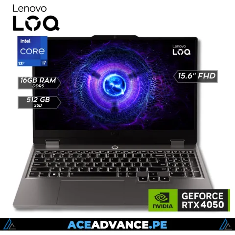LAPTOP LENOVO LOQ 15IRX9 CORE I7-13650HX 16GB/SS512GB/RTX4050 6GB/FREE/15.6/ 83DV00FKLM
