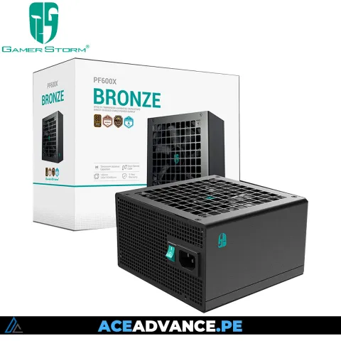 FUENTE DE PODER GAMER STORM PF600X, 80 PLUS BRONZE, 600W