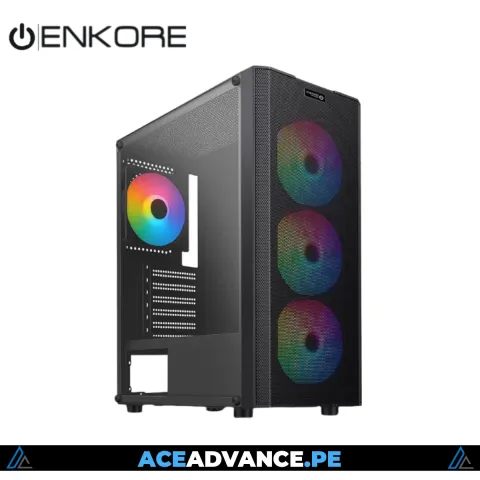 CASE GAMER SHADOX BLACK 4 FANS PANEL MESH