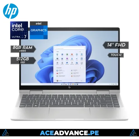 LAPTOP HP ENVY X360 14-ES1023 2-IN-1 - I7 150U 512GB SSD 16GB 14" FHD TACTIL WIN11 NATURAL SILVER