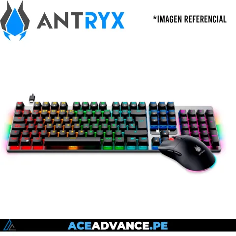 KIT WIRELESS ANTRYX GC-4500 TRIX, Teclado Mecanico + Mouse, Switch Red