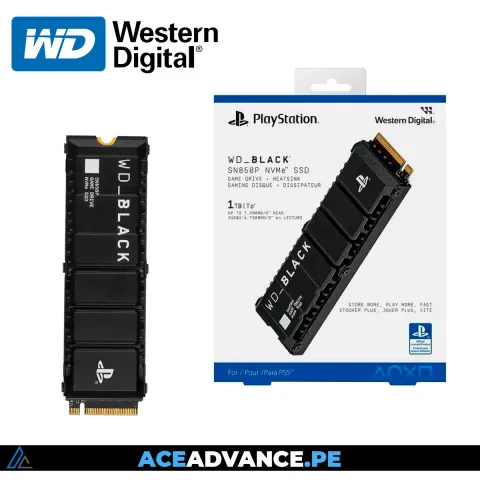 UNIDAD DE ESTADO SOLIDO WD_BLACK SN850P 1TB 7300MBS PLAYSTATION