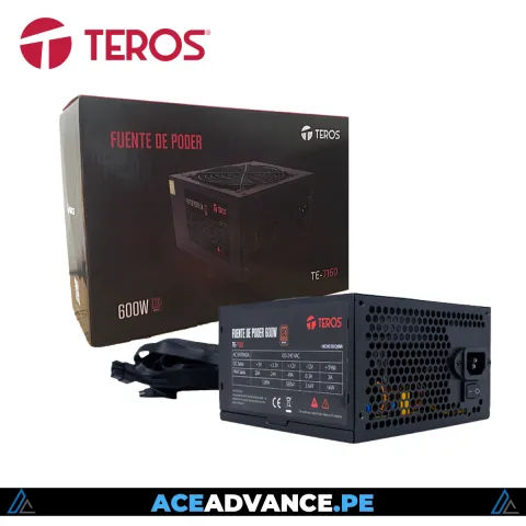 FUENTE TEROS 600W CERTIFICADA 80P+ BRONZE