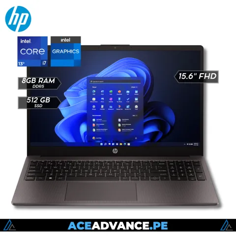 LAPTOP HP 250 G10 CORE I7-1355U/8GB/SSD512GB/FREE/15.6/ 9S8U5LA