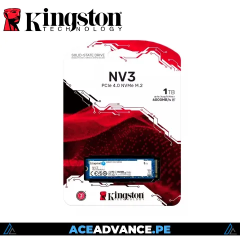 DISCO SOLIDO 1TB NV3 NVME PCIE 4.0 KINGSTON 6000MB/S