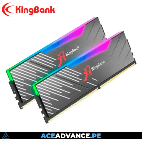 MEMORIA RAM KINGBANK 32GB 2X16 DDR5 6000MHRZ CL30 BLACK RGB