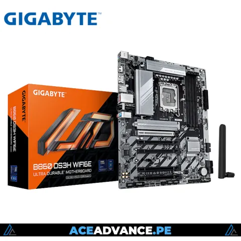 PLACA MADRE GIGABYTE B860 DS3H WIFI6E ATX 
