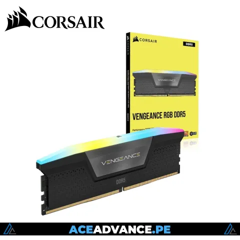 MEMORIA RAM 16GB DDR5 5200MHZ RGB CORSAIR VENGEANCE RGB CL40