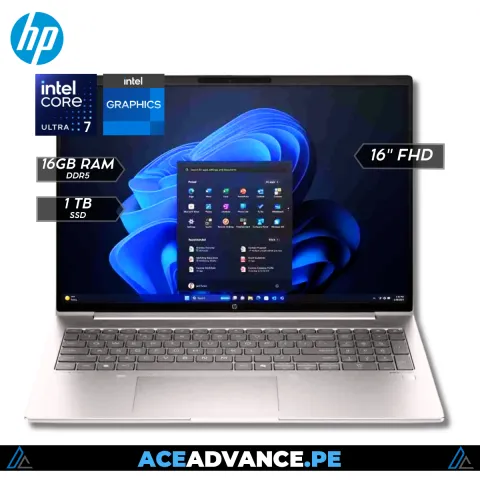 LAPTOP HP PROBOOK 460 G11 CORE ULTRA-7-155U/16GB/SSD1TB/ W11/16"/ A24Z6LT