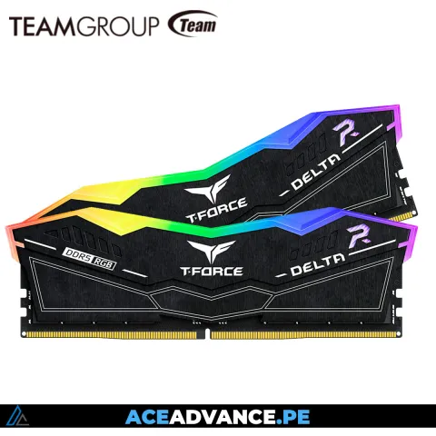 MEMORIA RAM TEAMGROUP T-FORCE DELTA RGB 16GB(2x8GB) 6000MHZ DDR5 B