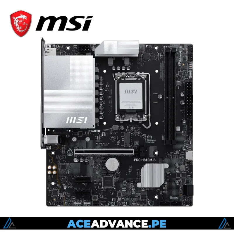 PLACA MADRE MSI PRO H810M-B D5 1851 mATX — imagen 2