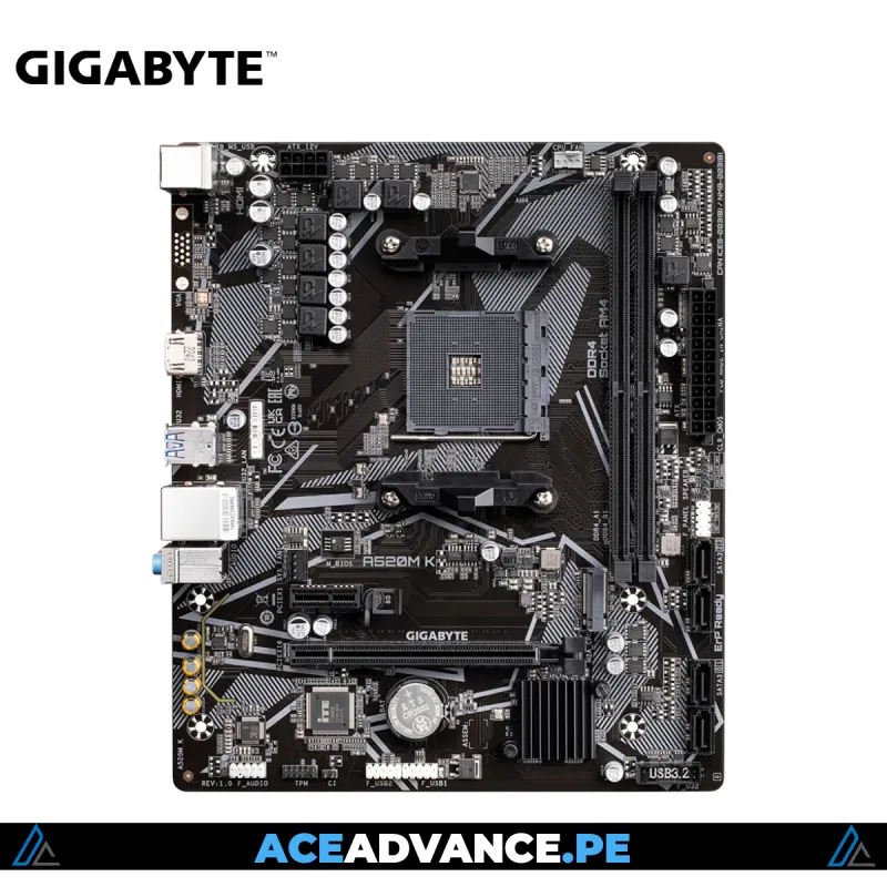 PLACA MADRE A520M-K GIGABYTE 2 SLOTS — imagen 2