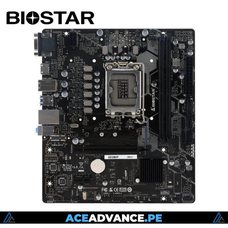 PLACA MADRE H610M DDR4 BIOSTAR LGA 1700 — imagen 2