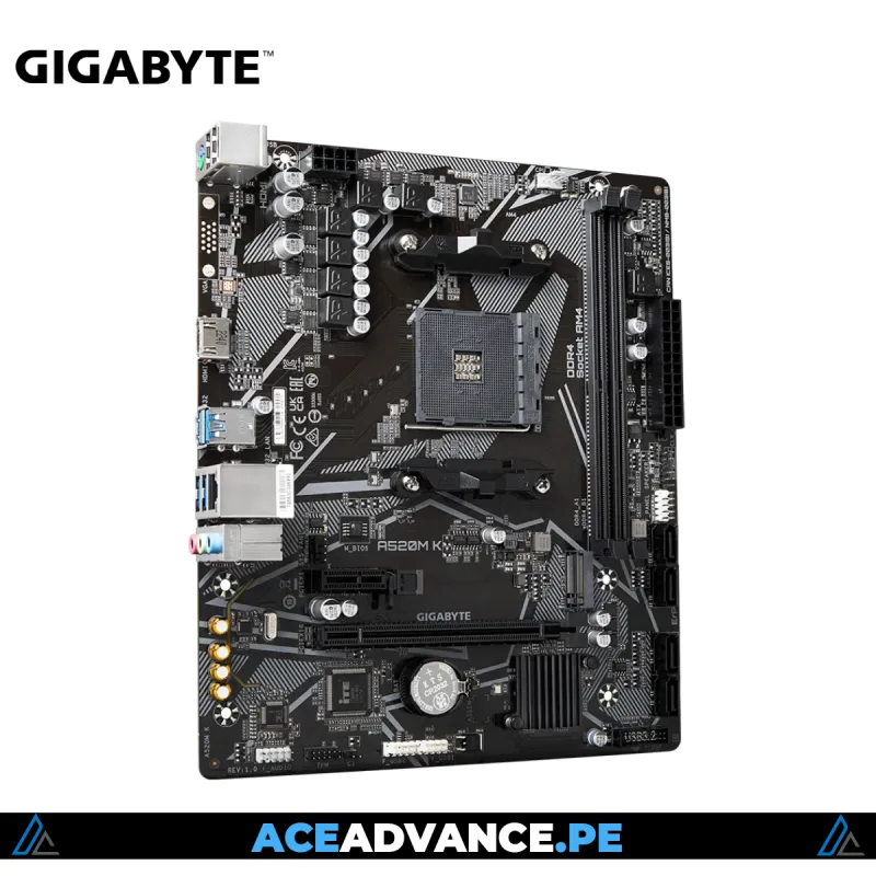 PLACA MADRE A520M-K GIGABYTE 2 SLOTS — imagen 3
