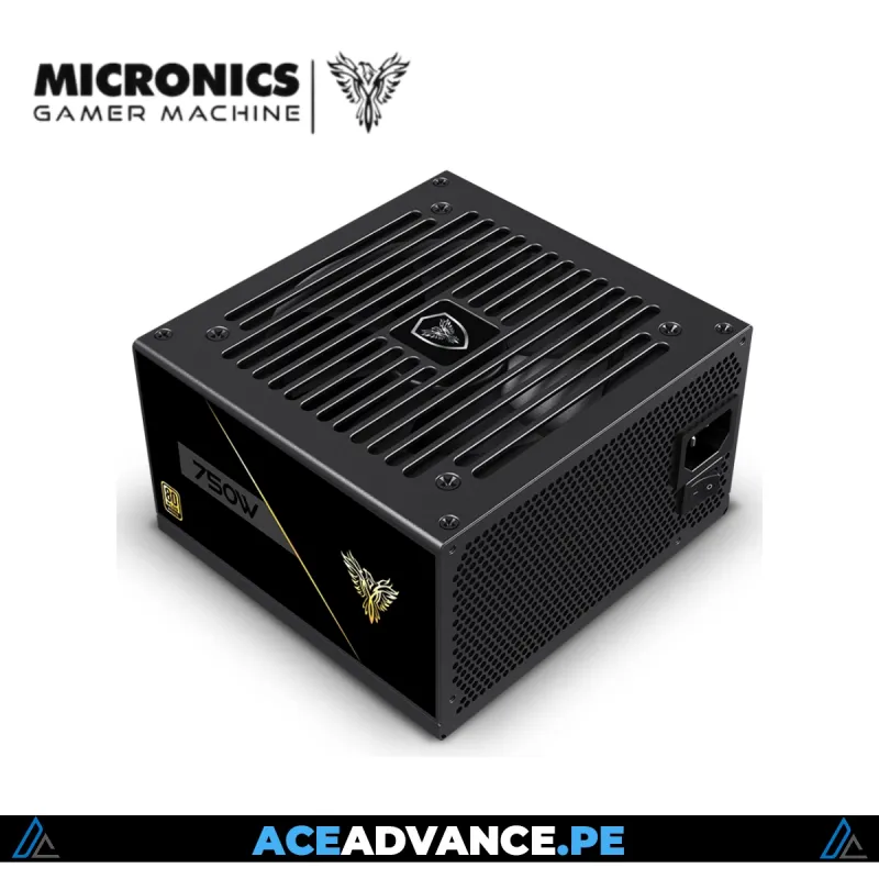 FUENTE DE PODER MICRONICS MIC P600B 750W 80 PLUS CERTIFICADA — imagen 2