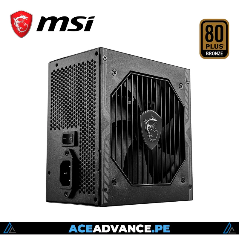 FUENTE CERTIFICADA 650W MSI MAG 80PLUS BRONZE — imagen 2