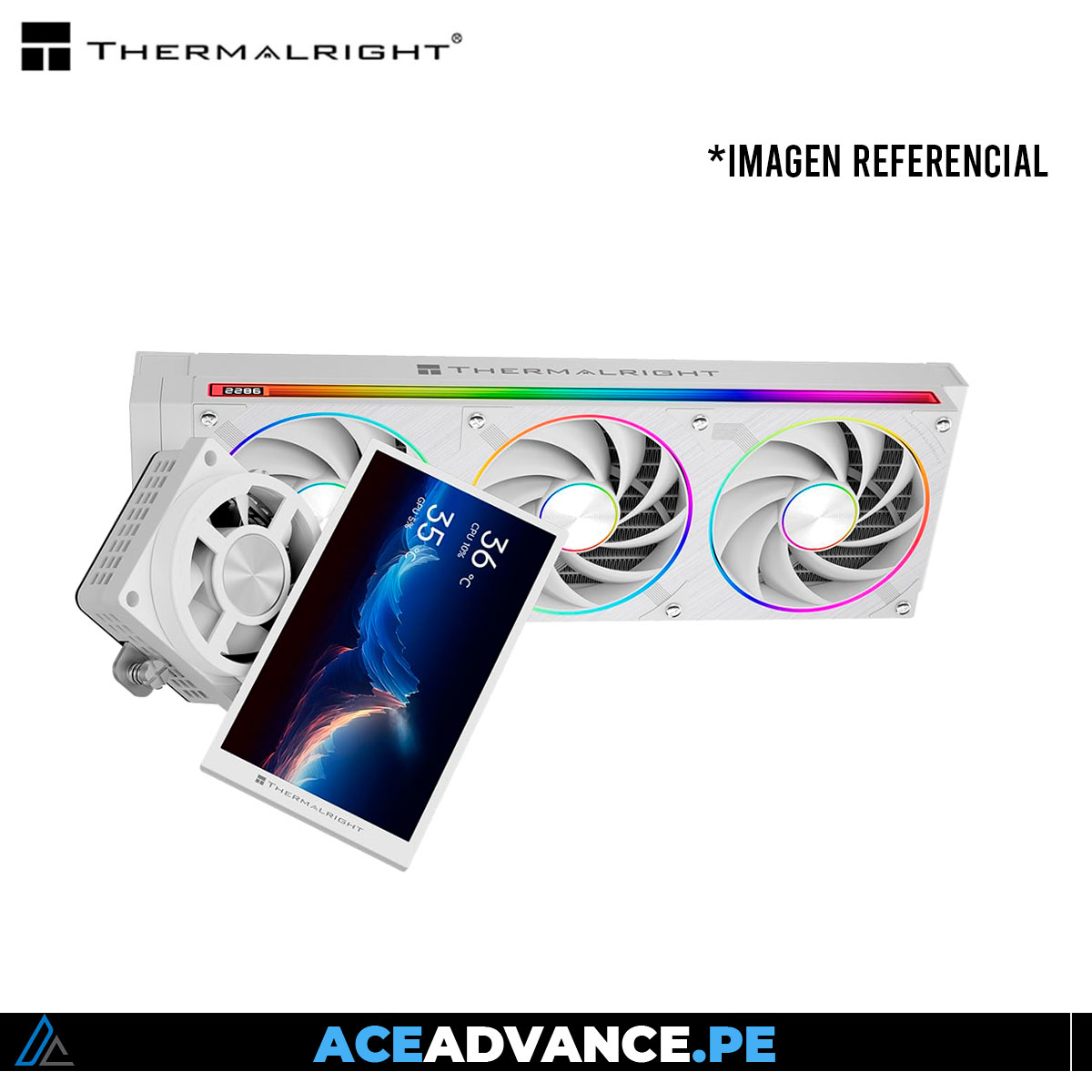 REFRIGERACION LIQUIDA THERMALRIGHT DYNAMIC VISION WHITE PRO 360 ARGB  — imagen 2