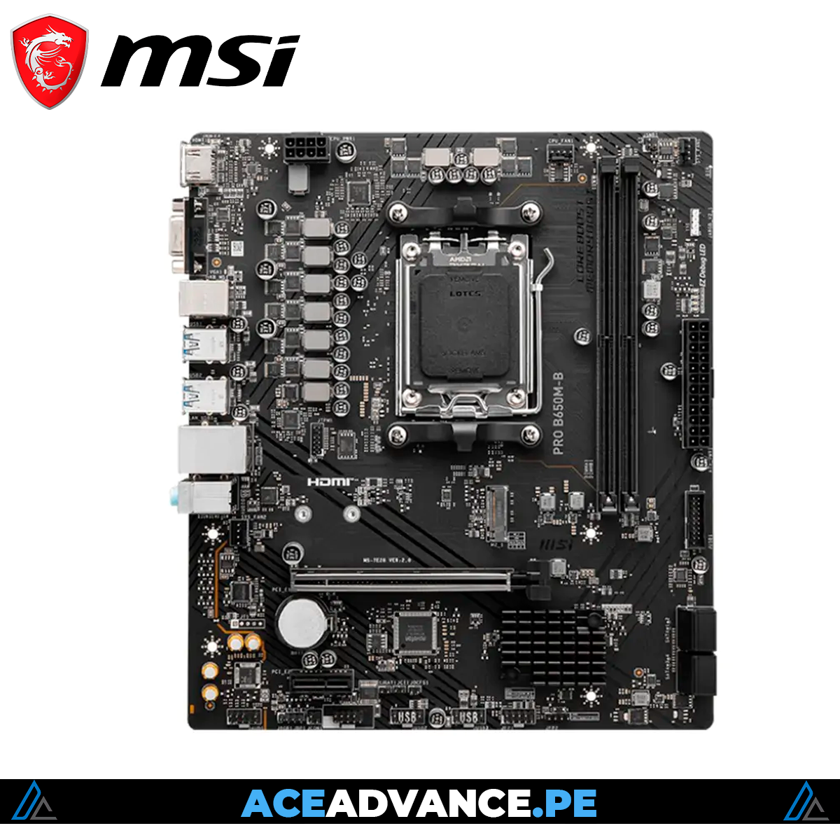 PLACA MADRE B650M-B -E MSI 2 SLOTS DDR5