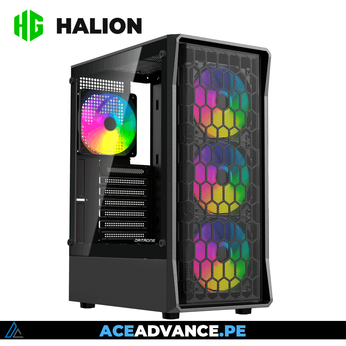 CASE GAMER ZIGMA 03 4 FAN RGB SIN FUENTE PANEL MESH