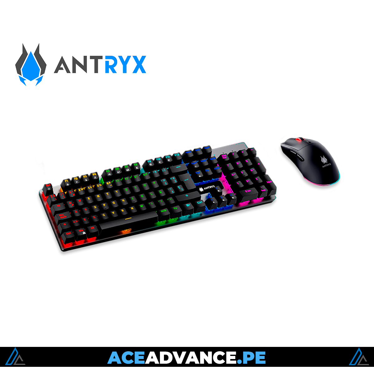 KIT 2 EN 1 WIRELESS ANTRYX TECLADO MECANICO + MOUSE GC-4500 TRIX