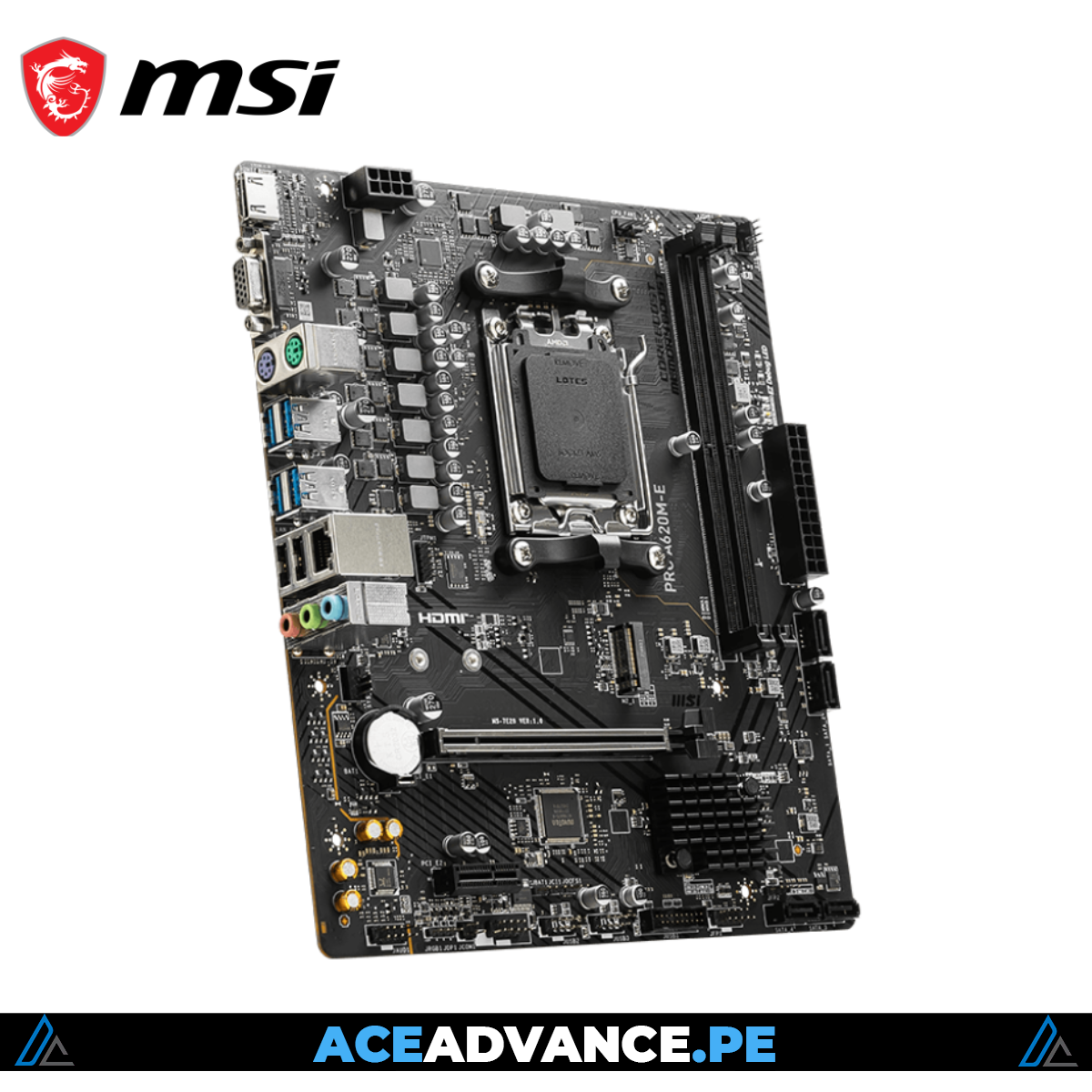 PLACA MADRE A620M-E MSI 2 SLOTS DDR5