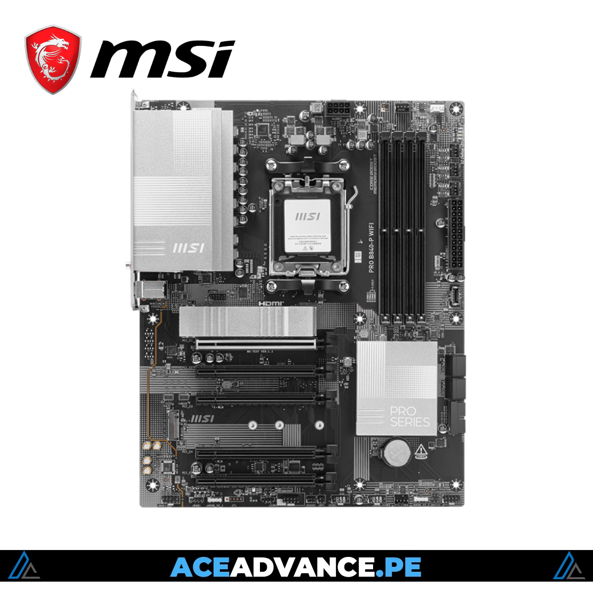 PLACA MADRE MSI B840-P WIFI AM5 DDR5 8000MHZ PCI5 ATX