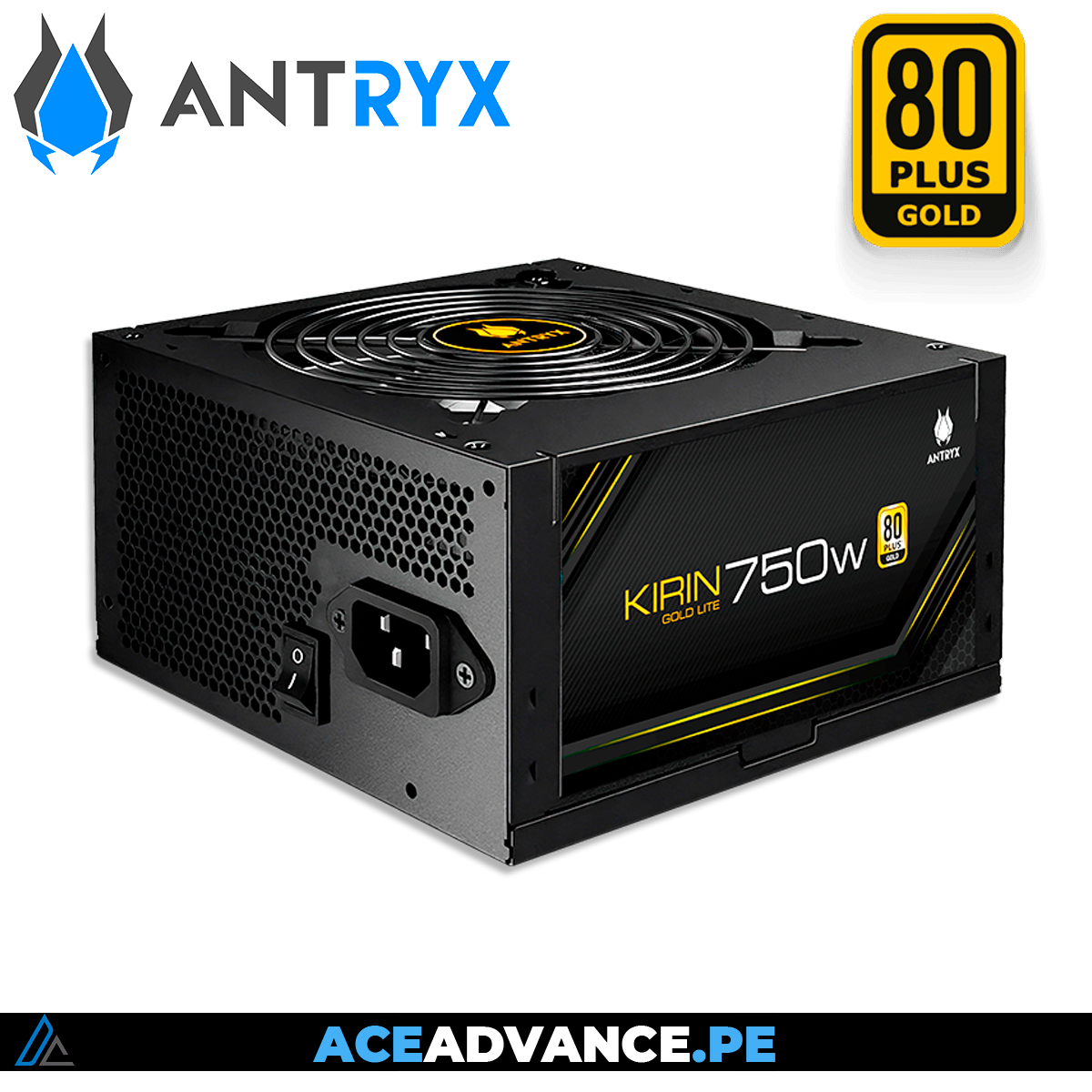 FUENTE DE PODER ANTRYX 750W KIRIN GOLD LITE 80+ GOLD — imagen 4