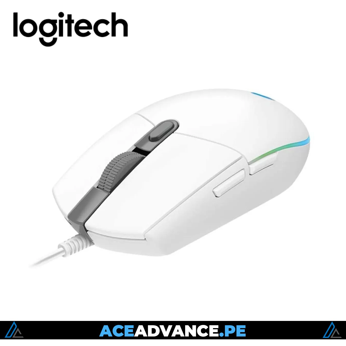 MOUSE GAMING LOGITECH G203 LIGHTSYNC RGB WHITE