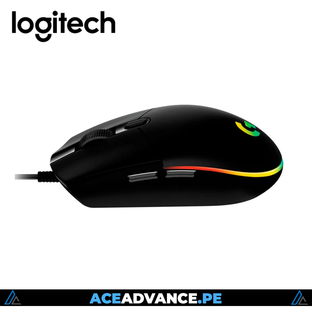 MOUSE GAMING LOGITECH G203 LIGHTSYNC RGB BLACK