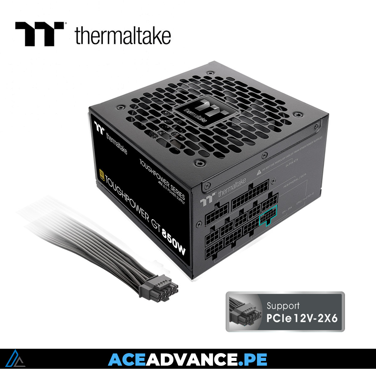 FUENTE DE PODER THERMALTAKE TOUGHPOWER GT 850W ATX 3.1 80P + GOLD FULL MODULAR