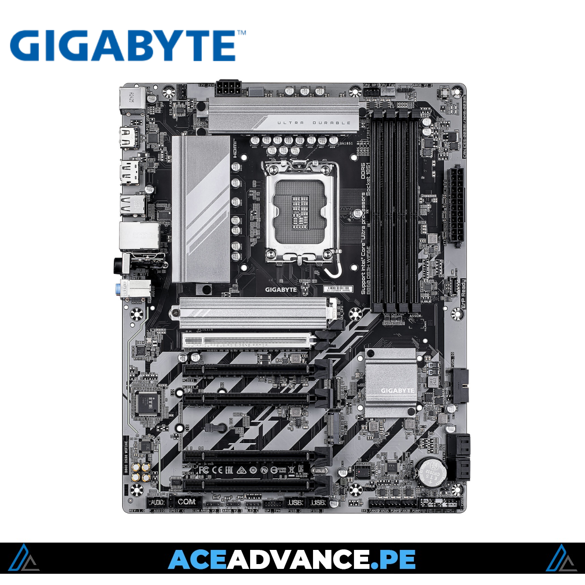 PLACA MADRE GIGABYTE B860 DS3H WIFI6E ATX 
