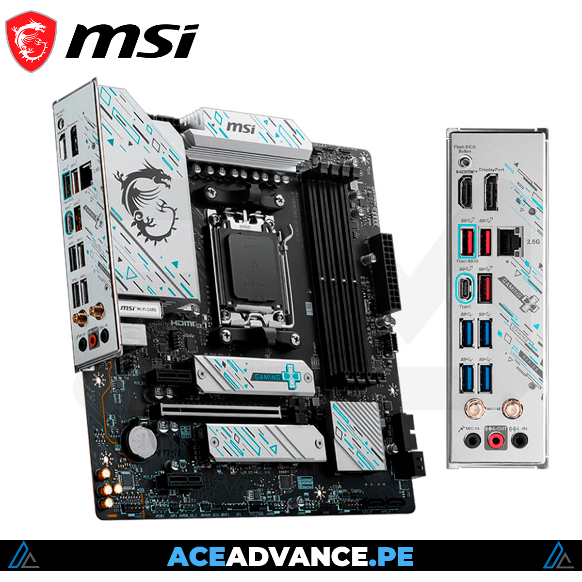 PLACA MADRE MSI, B650M GAMING PLUS WIFI DDR5 AM5 — imagen 2