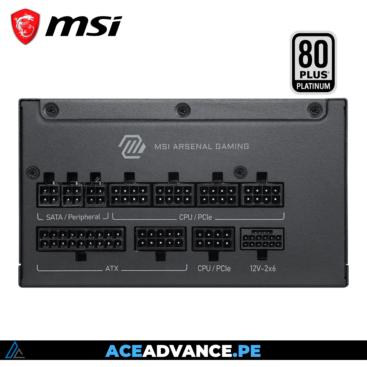 FUENTE MSI MAG A1200PLS PCIE5, 1200W, 80 PLUS Platinum, Formato ATX. — imagen 3