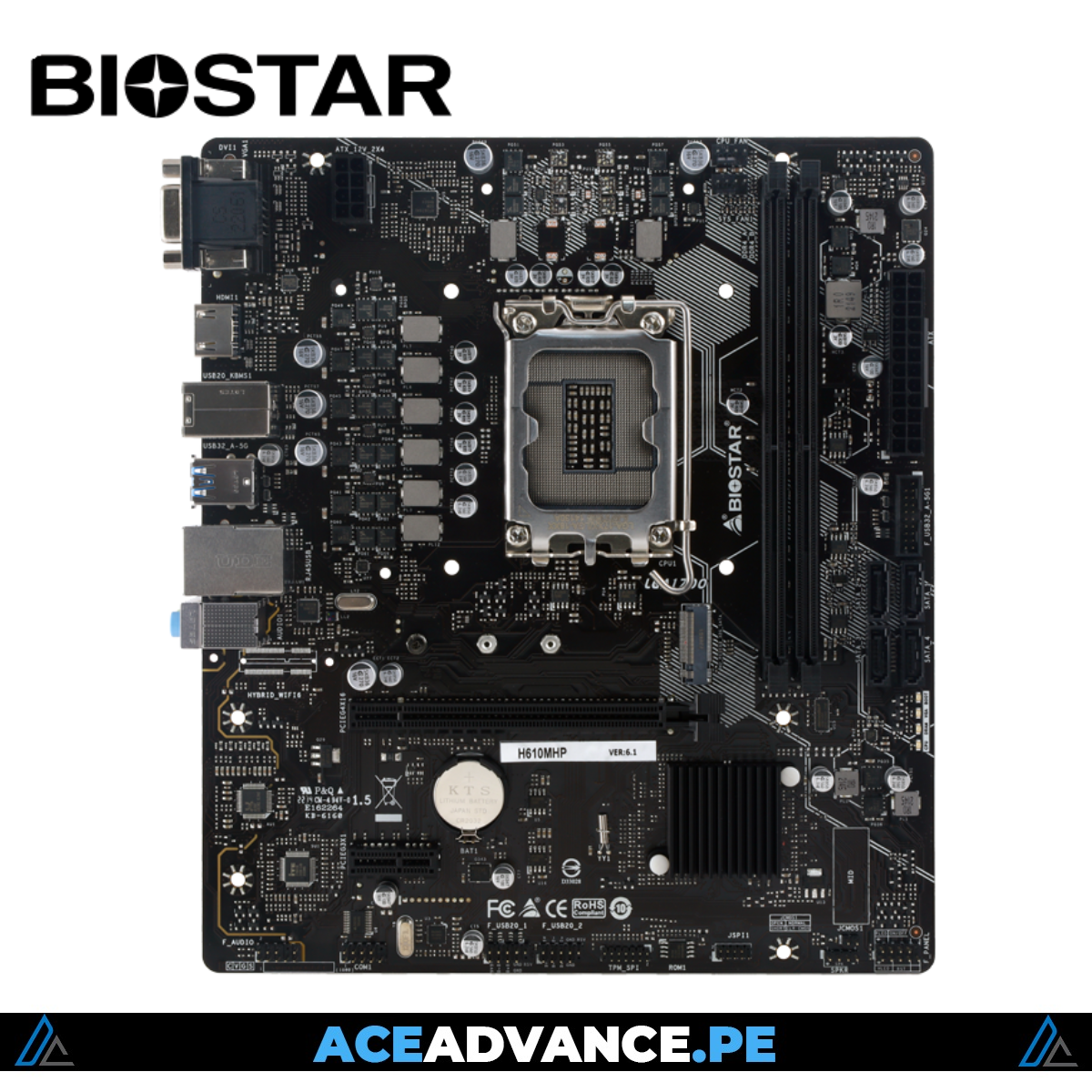 PLACA MADRE H610M DDR4 BIOSTAR LGA 1700