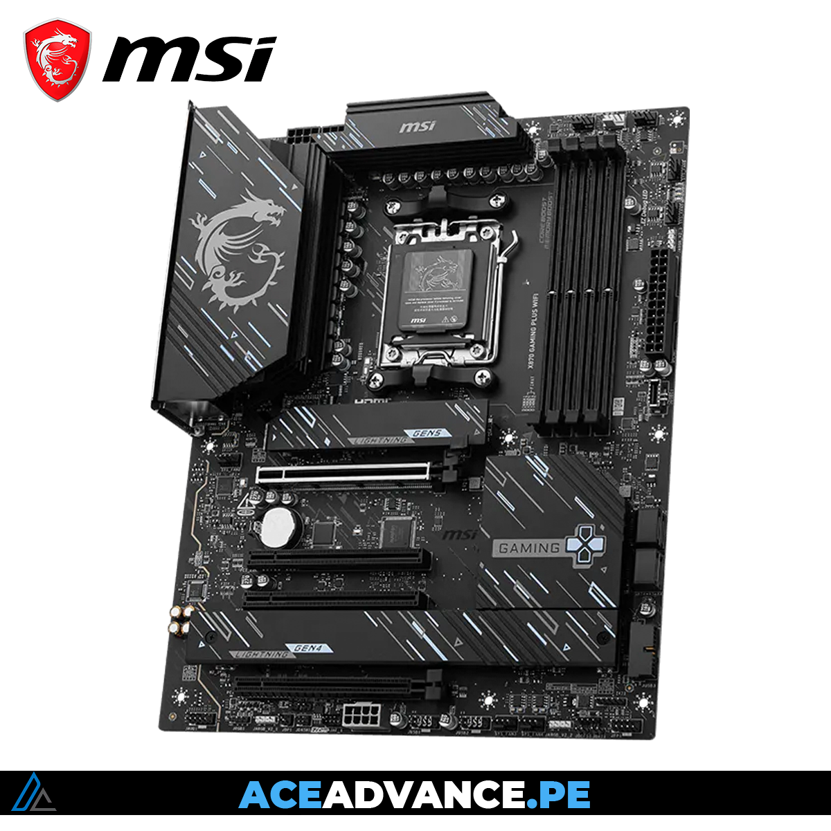 PLACA MADRE X870 MSI GAMING PLUS ATX DDR5 WIFI7 — imagen 3