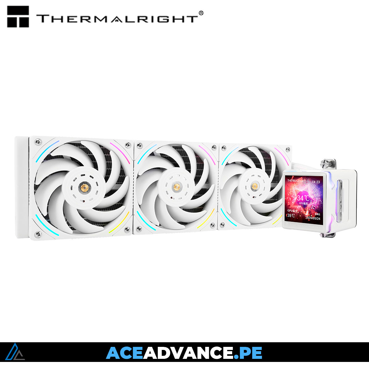 REFRIGERACION LIQUIDA THERMALRIGHT ELITE VISION WHITE 360 ARGB C/PANTALLA