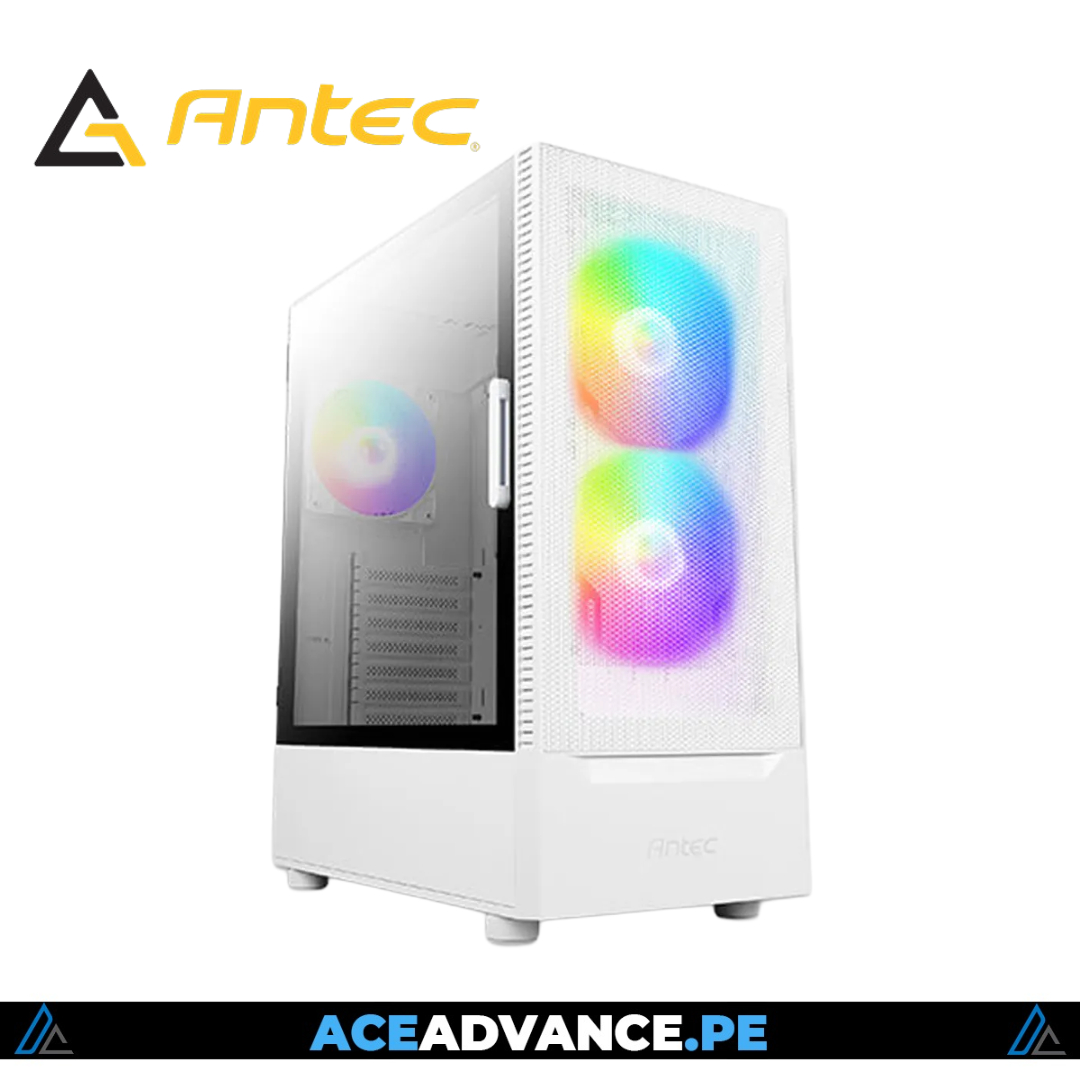  CASE ANTEC NX410 V2 WHITE ARGB 3X FANS MID TOWER V/TEMPLADO SIN FUENTE