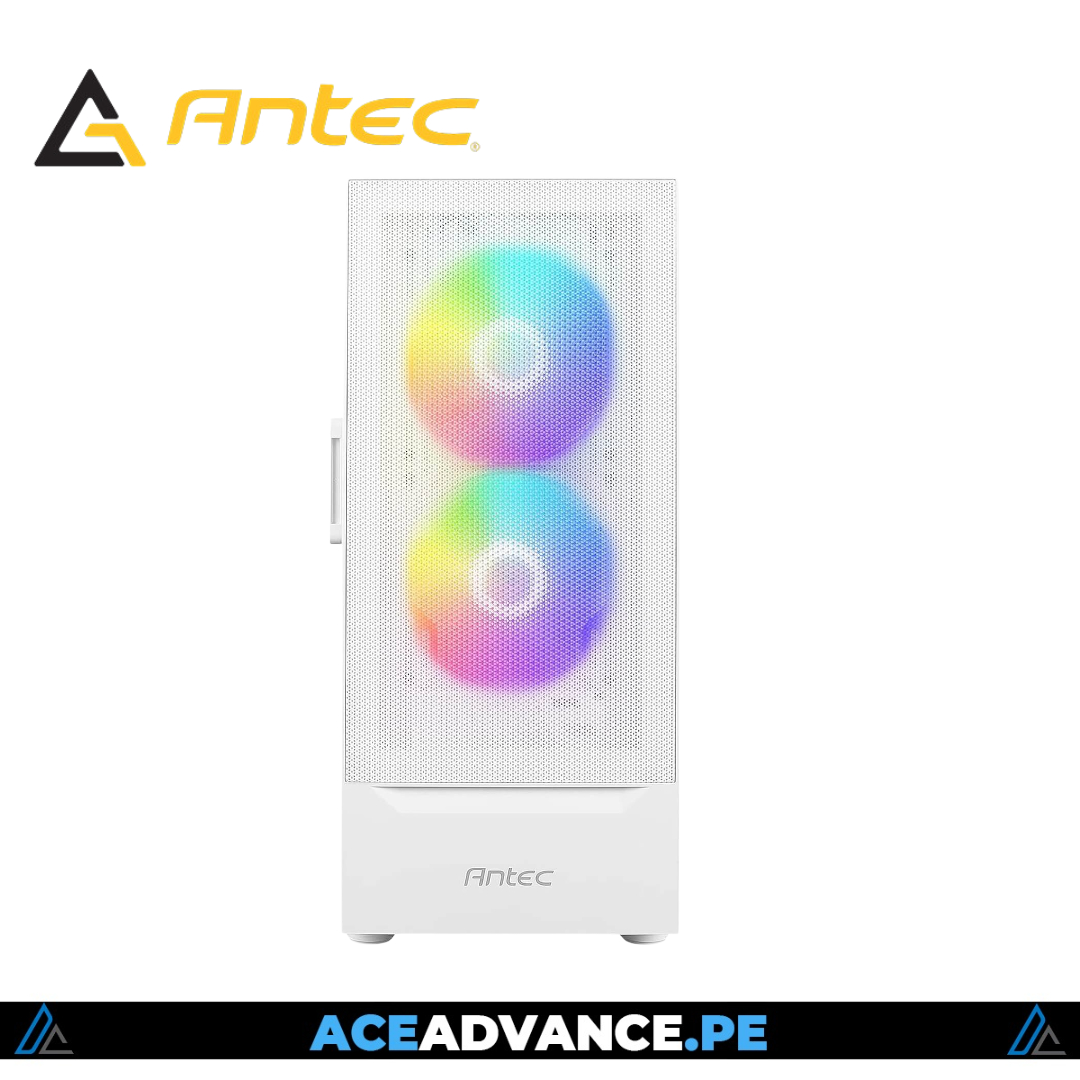  CASE ANTEC NX410 V2 WHITE ARGB 3X FANS MID TOWER V/TEMPLADO SIN FUENTE